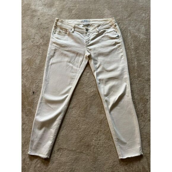 Silver Jeans Women's Berkley Ankle Skinny Stretch White Denim Jeans Pants Sz‎ 31 - Picture 1 of 12